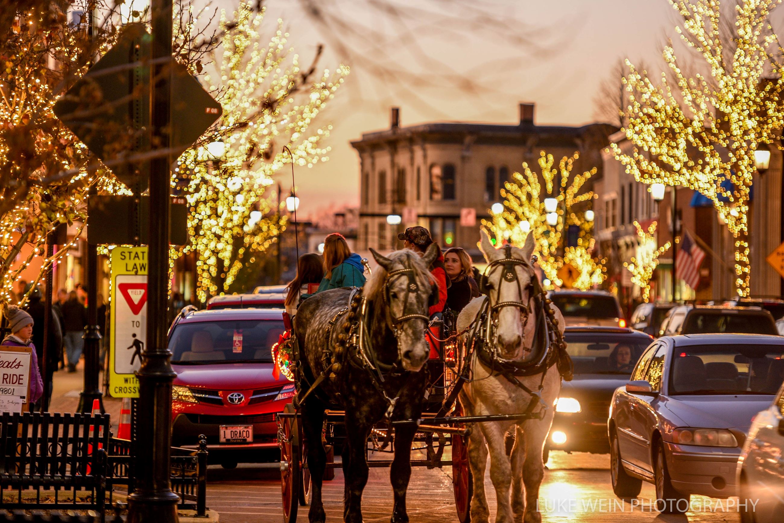 Santa Carriage Rides downtown